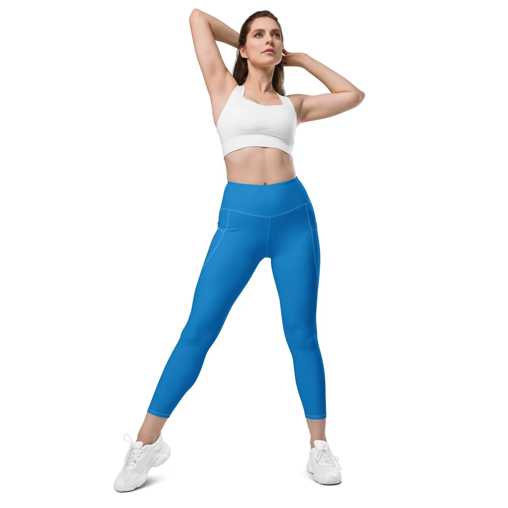 Blue Leggings with pockets