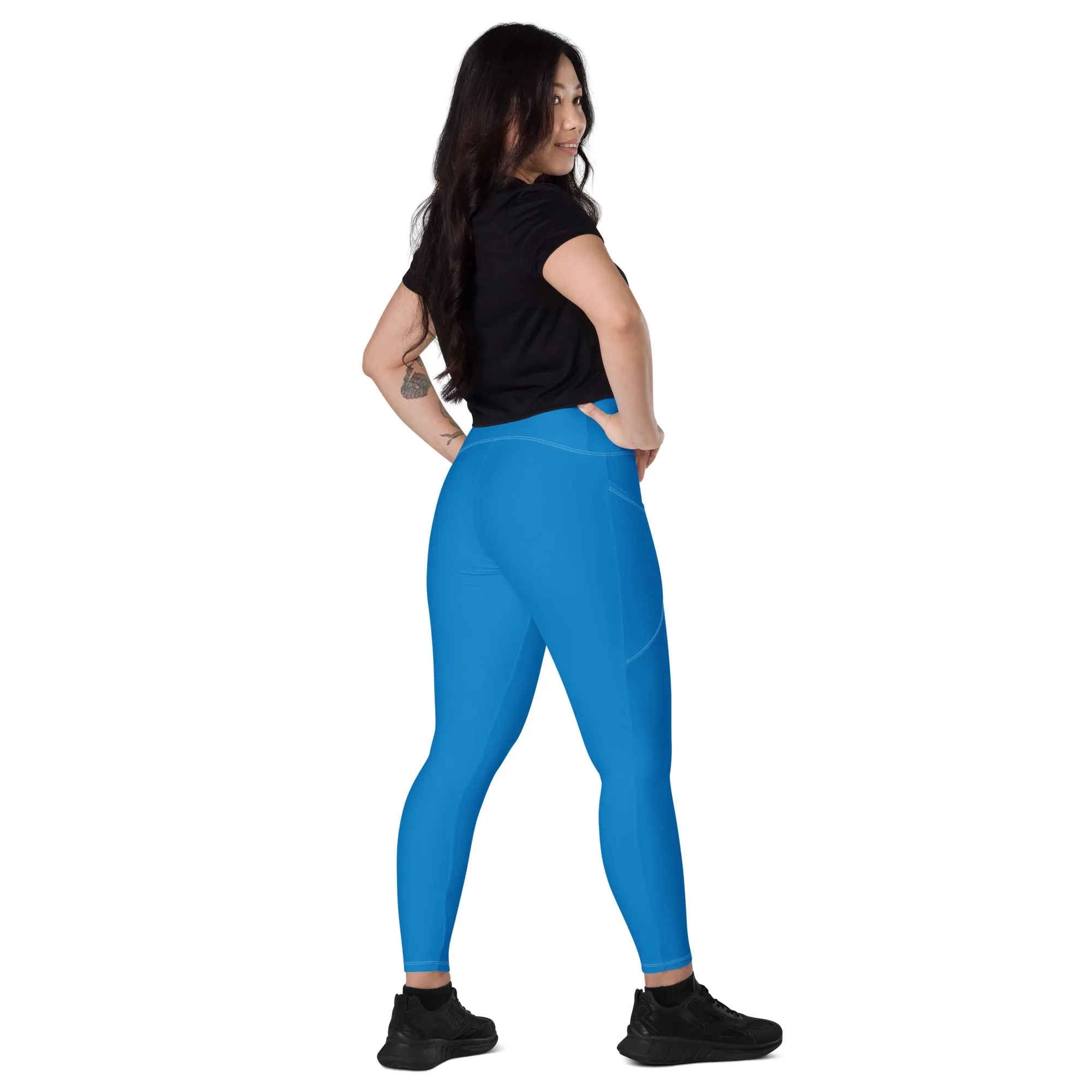 Blue Leggings with pockets