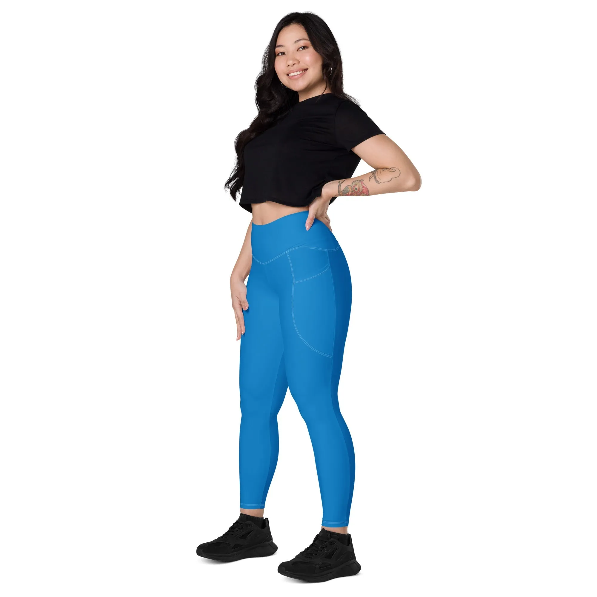 Blue Leggings with pockets