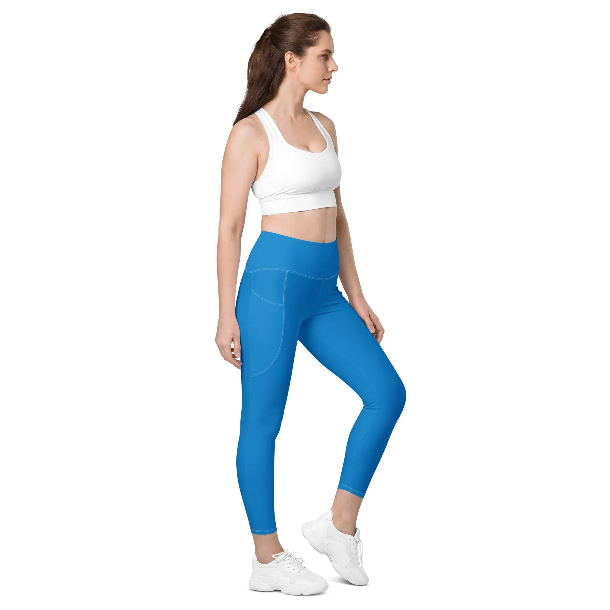 Blue Leggings with pockets
