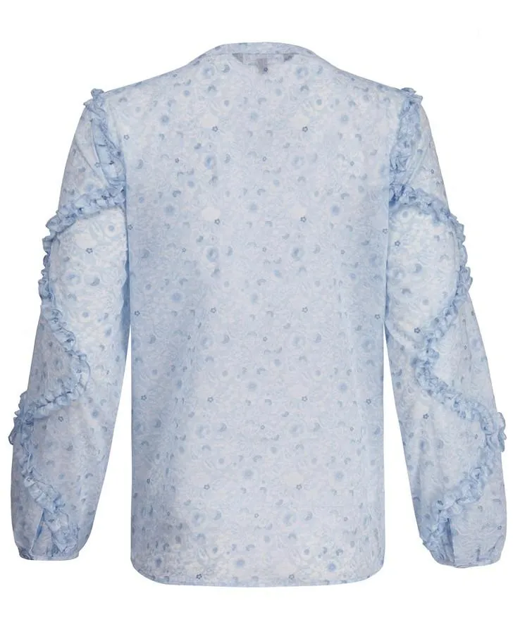Cambridge Floral Ruffle Blouse