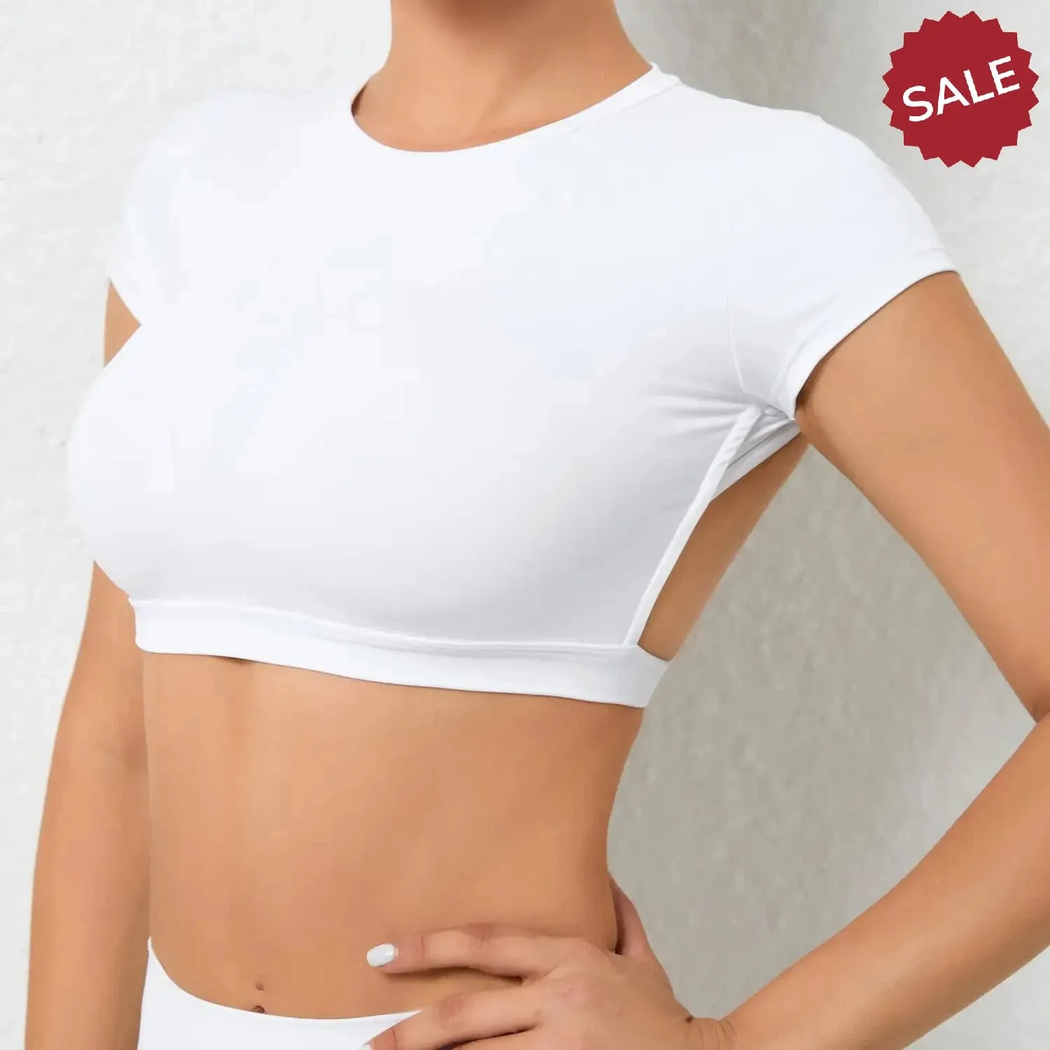 Hearuisavy Sports Shirts  Breathable Backless Workout Crop Tops