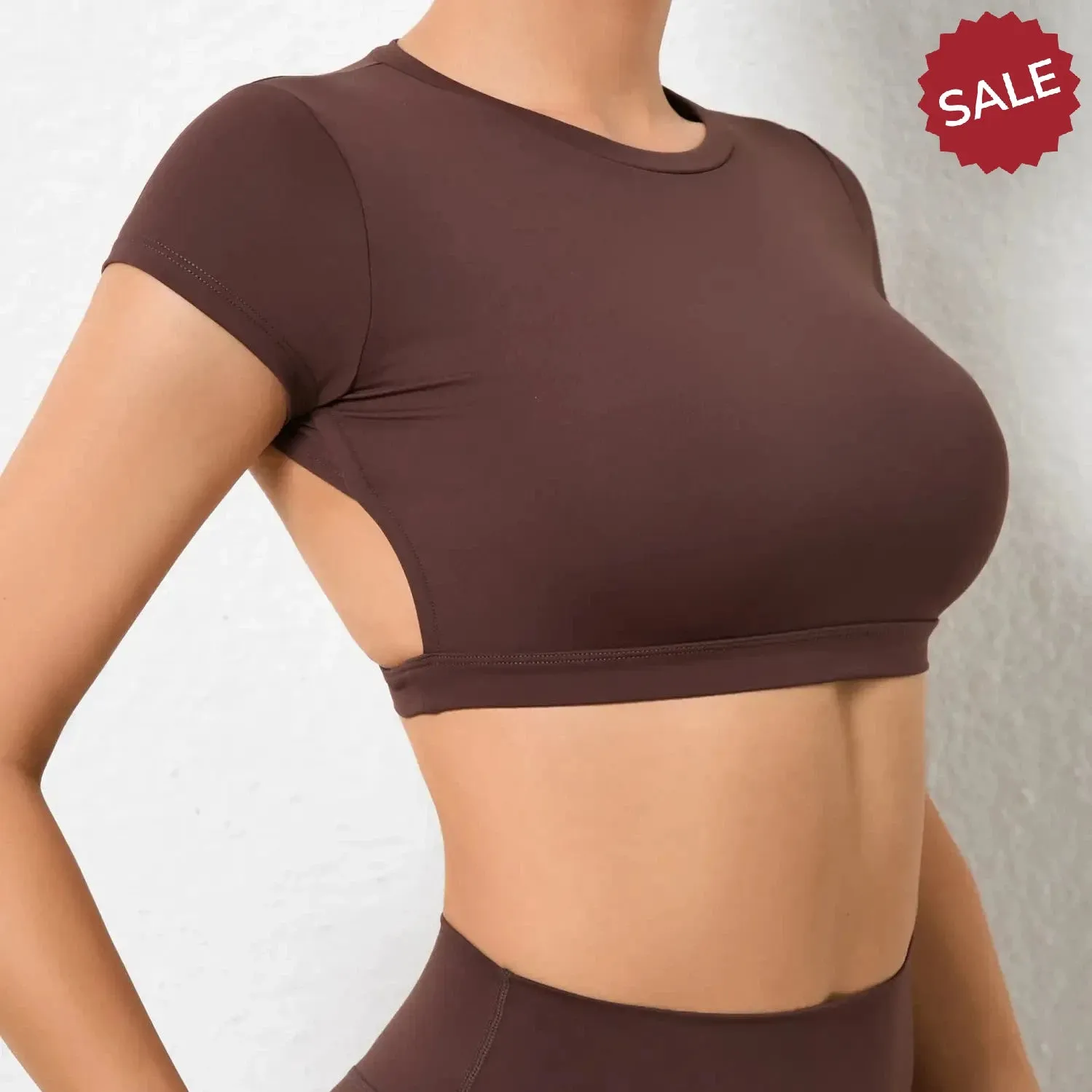Hearuisavy Sports Shirts  Breathable Backless Workout Crop Tops