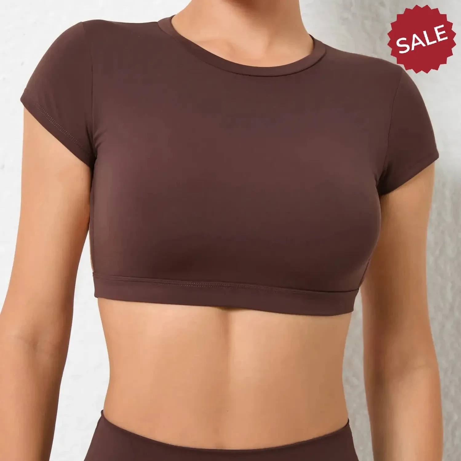 Hearuisavy Sports Shirts  Breathable Backless Workout Crop Tops