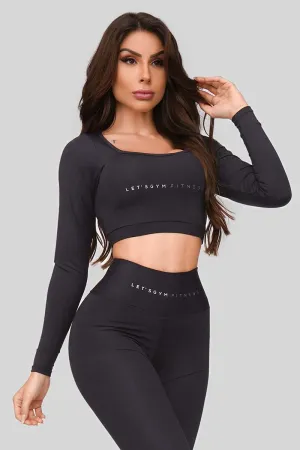 Let's Gym Back To Basics Cropped  Top