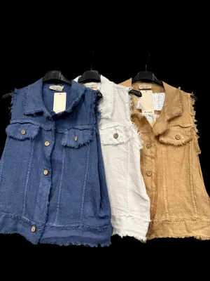 Linen Vest Top