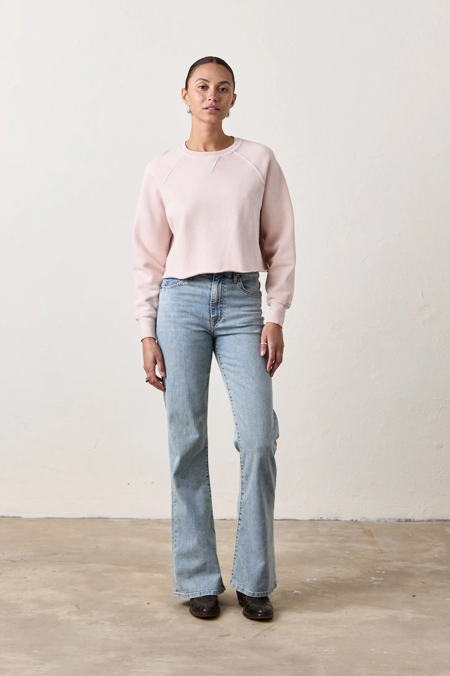 MARCO CROP VINTAGE SWEATSHIRT / ROSY
