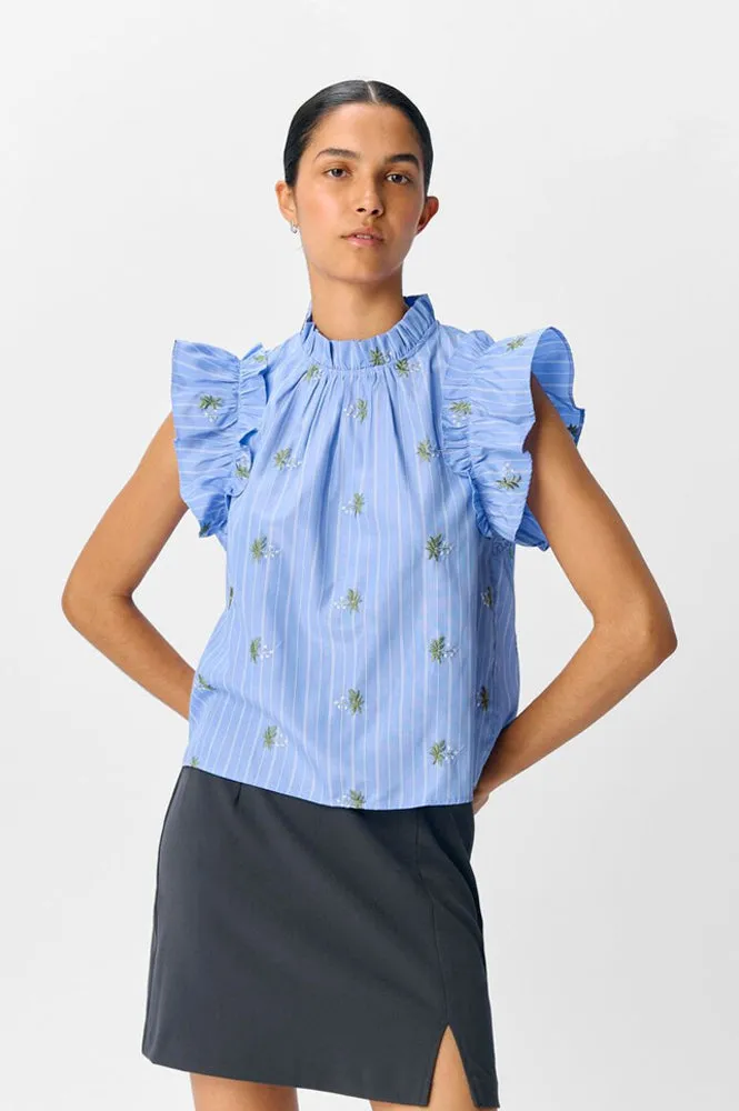 Object Brunnera Lilac Striped Blouse
