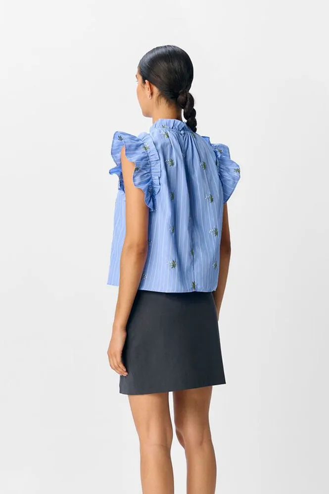 Object Brunnera Lilac Striped Blouse