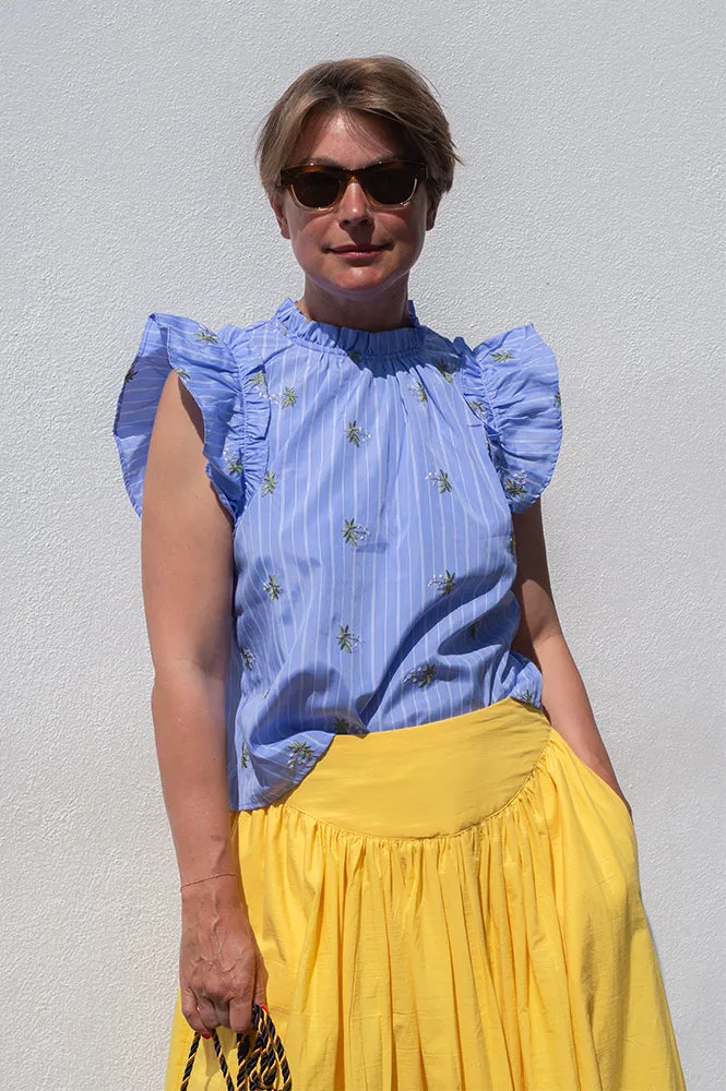 Object Brunnera Lilac Striped Blouse