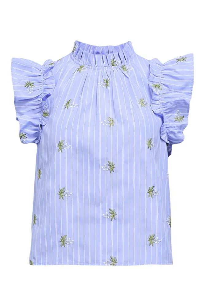 Object Brunnera Lilac Striped Blouse