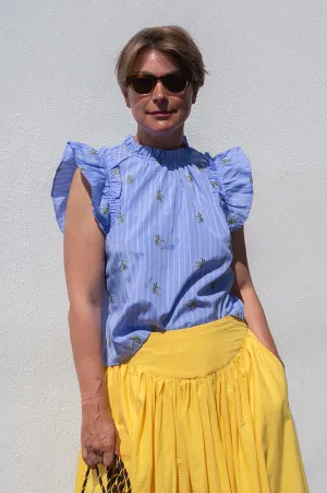Object Brunnera Lilac Striped Blouse