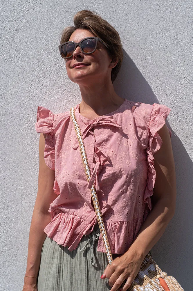 Object Cilie Rose Elegance Sleeveless Blouse