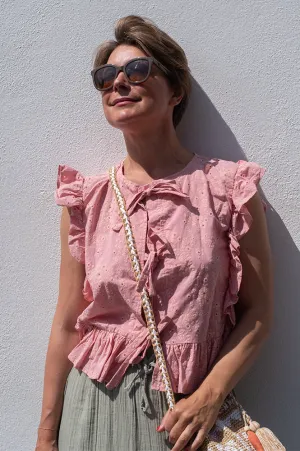 Object Cilie Rose Elegance Sleeveless Blouse
