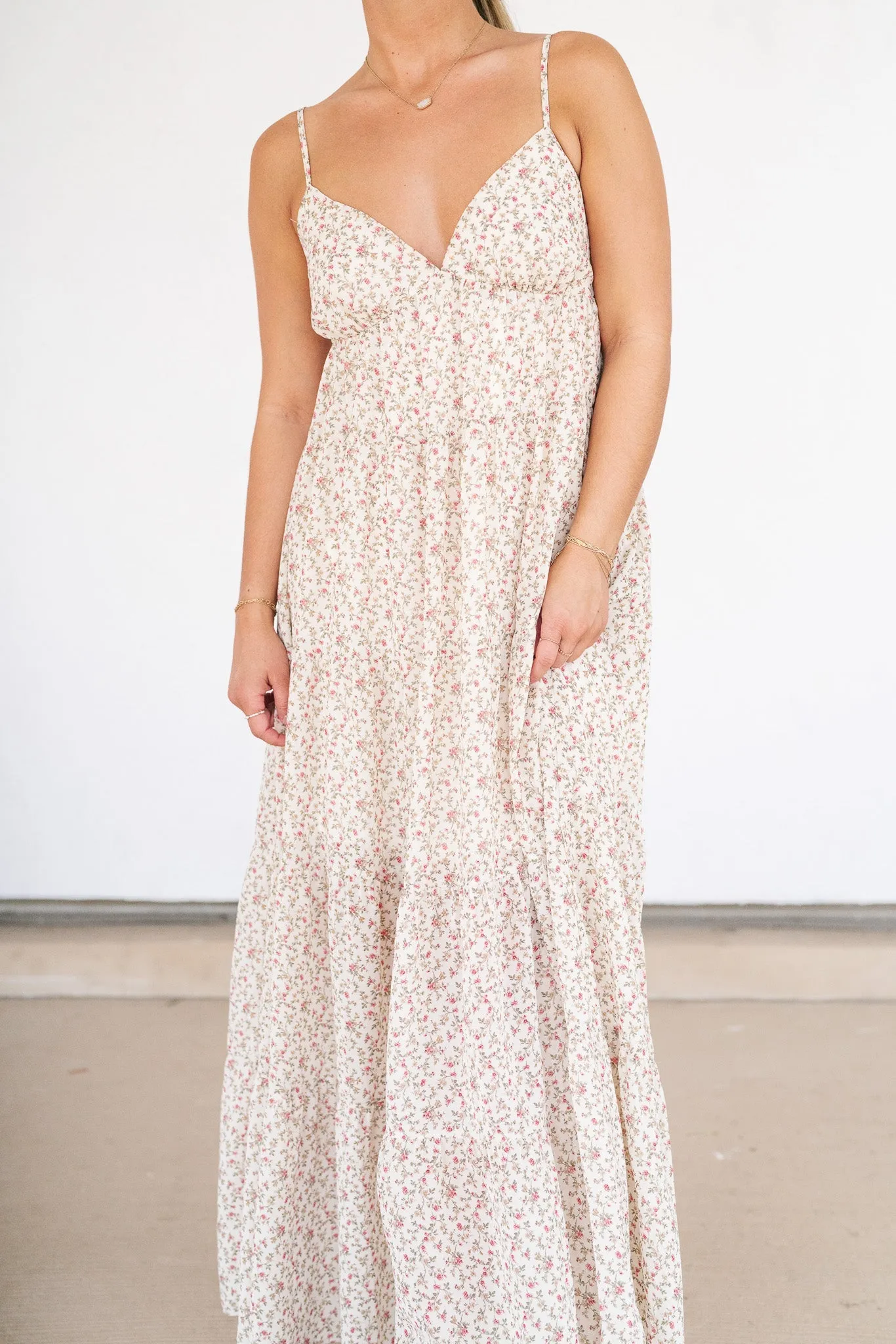Sasha Sweetheart Tiered Floral Dress