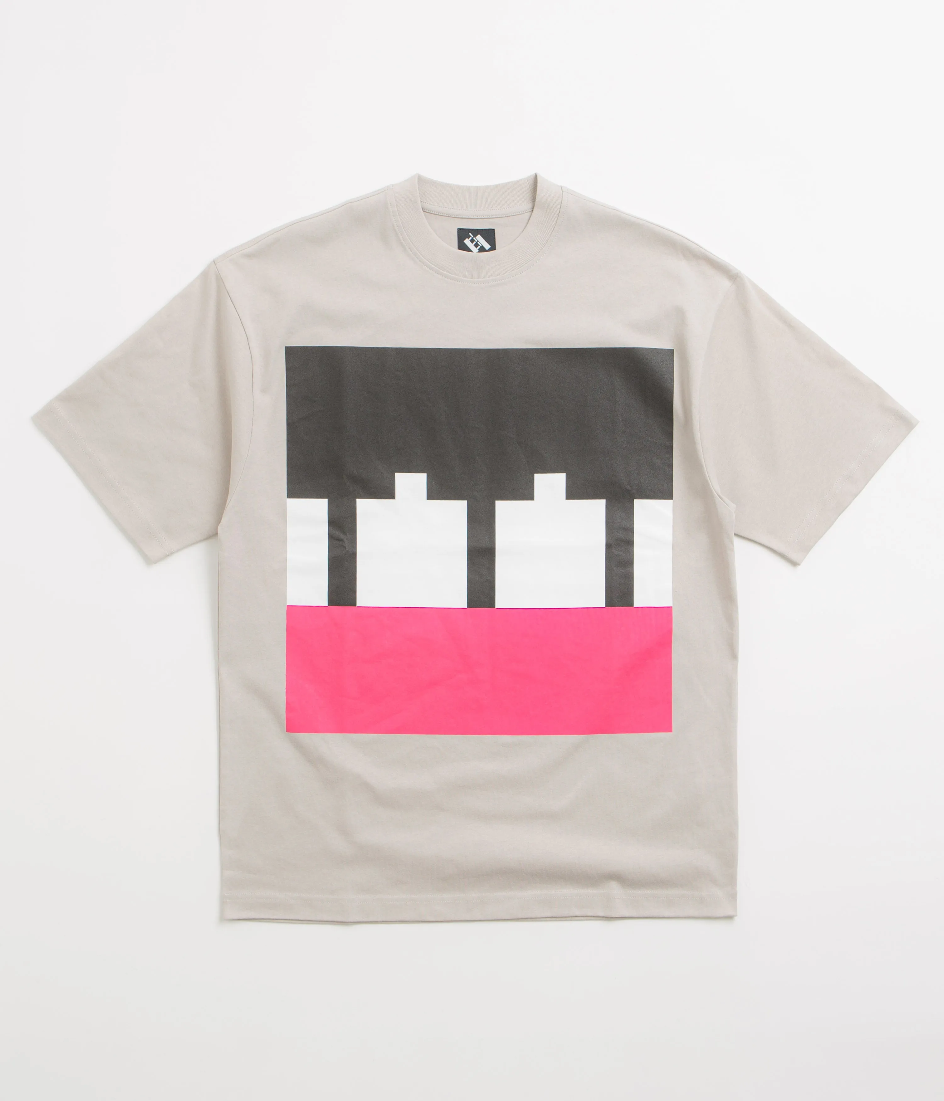 The Trilogy Tapes Block T-Shirt - Grey / White / Red