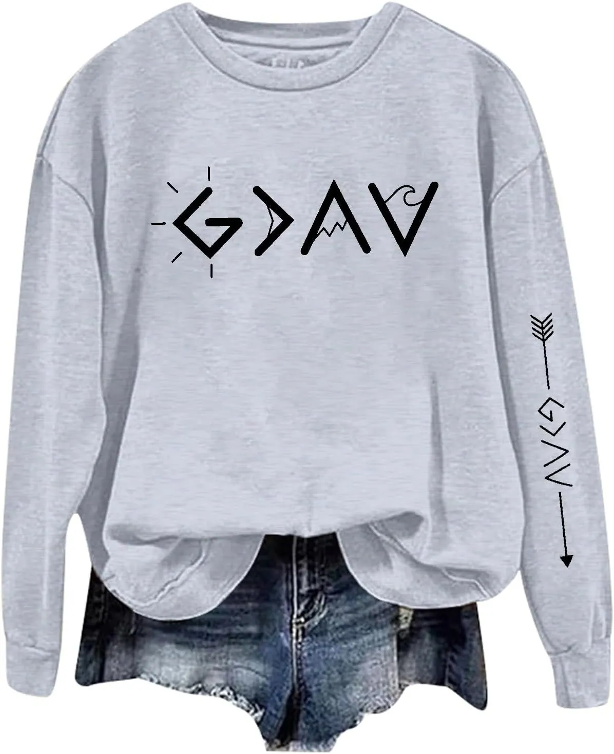 Womens Sweatshirt Trendy Casual Comfort Tshirts Drop Shoulder Long Sleeve Round Neck Oversized Sweatshirts Outfits