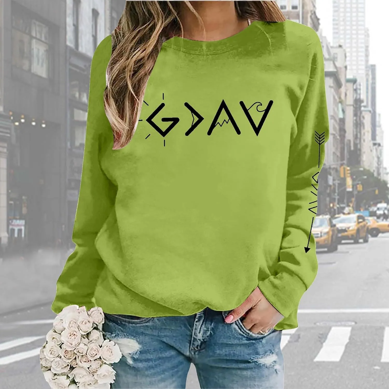 Womens Sweatshirt Trendy Casual Comfort Tshirts Drop Shoulder Long Sleeve Round Neck Oversized Sweatshirts Outfits