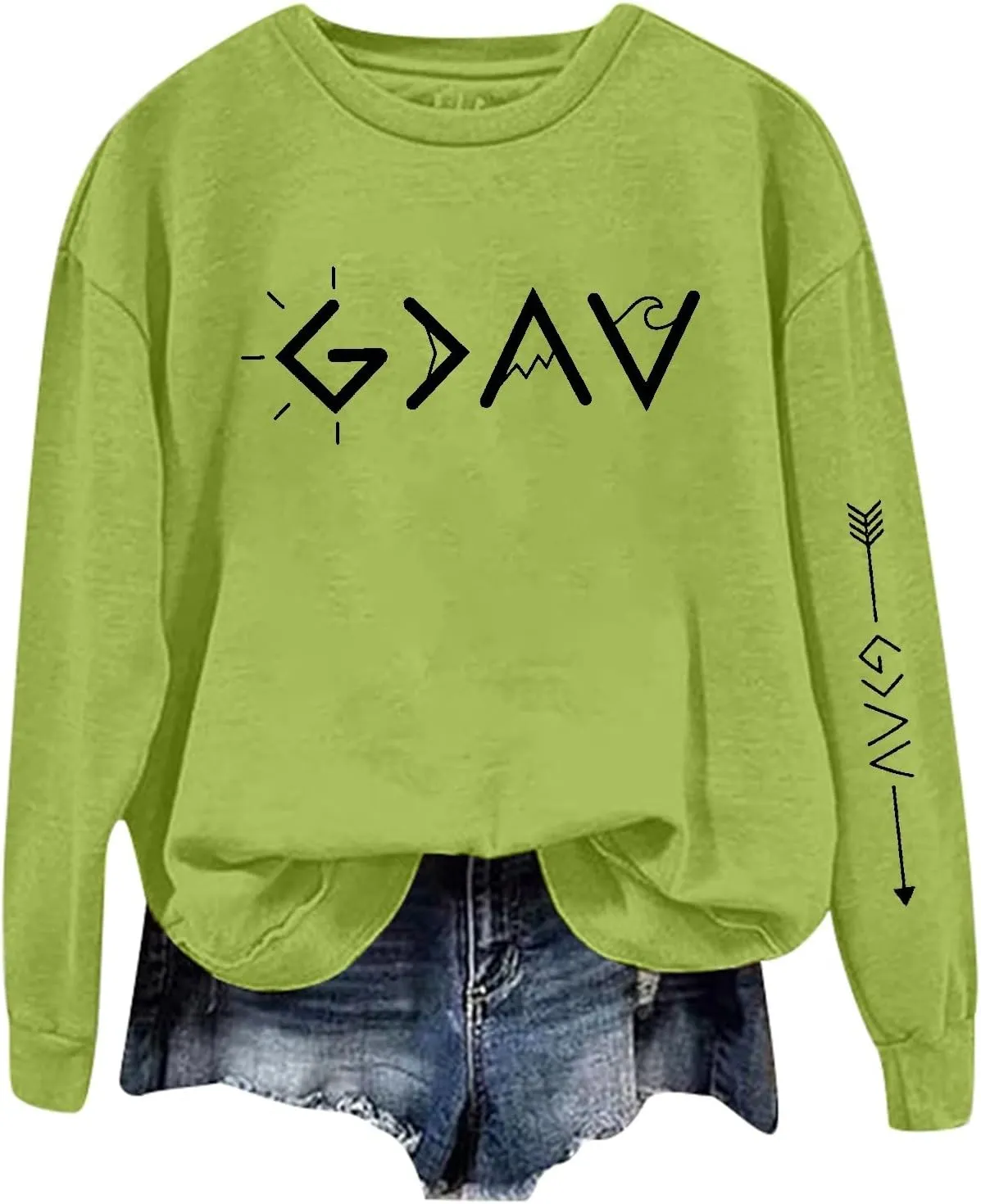 Womens Sweatshirt Trendy Casual Comfort Tshirts Drop Shoulder Long Sleeve Round Neck Oversized Sweatshirts Outfits